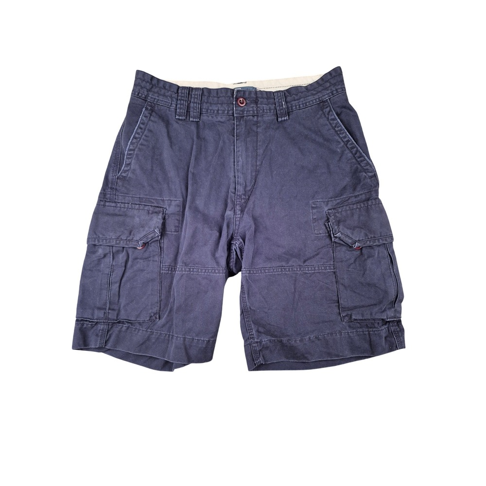 Polo Ralph Lauren Mens Navy Blue Cotton Twill Cargo Shorts Size 33